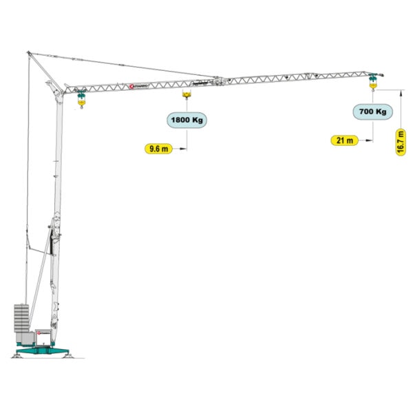 CM 210 dźwig hydrauliczny szybkiego montażu