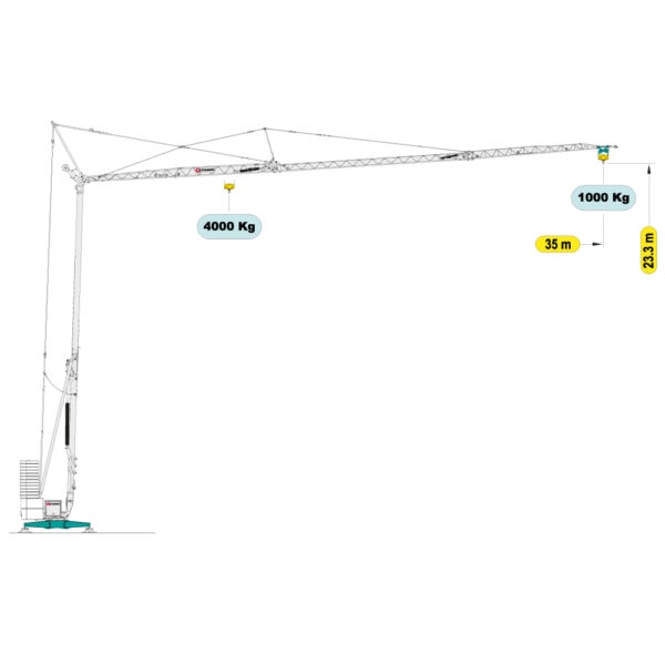 CM 350 dźwig hydrauliczny szybkiego montażu